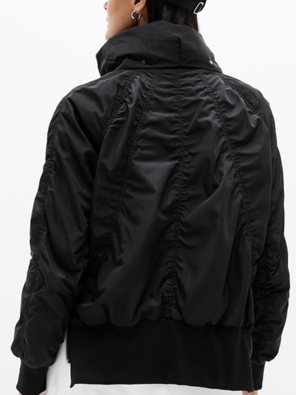 Athleta Jetset Black Women's Bomber Jacket - Picture 2 of 7